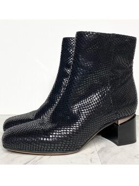 Franco Sarto Marquee Snake Print Square Toe Bootie 6 1/2